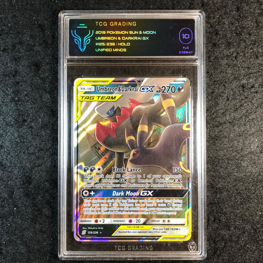TCG 10 Umbreon & Darkrai GX - 125/236 - Ultra Rare Unified Minds 847