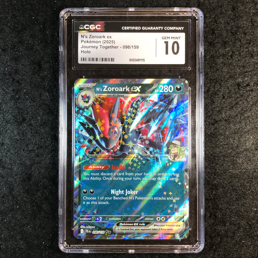 CGC 10 N's Zoroark ex - 098/159 - Double Rare Journey Together 115