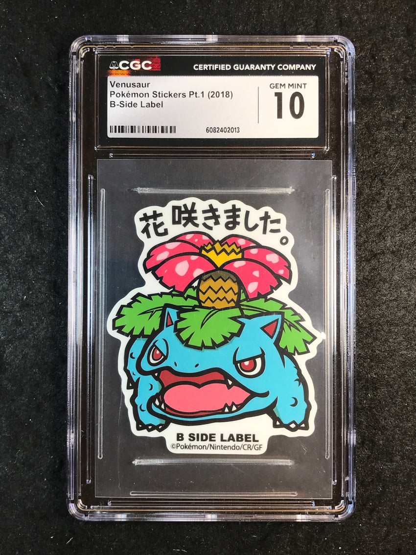 CGC 10 Venusaur - Pokemon Stickers Pt.1 (2018) - B-Side Label 013