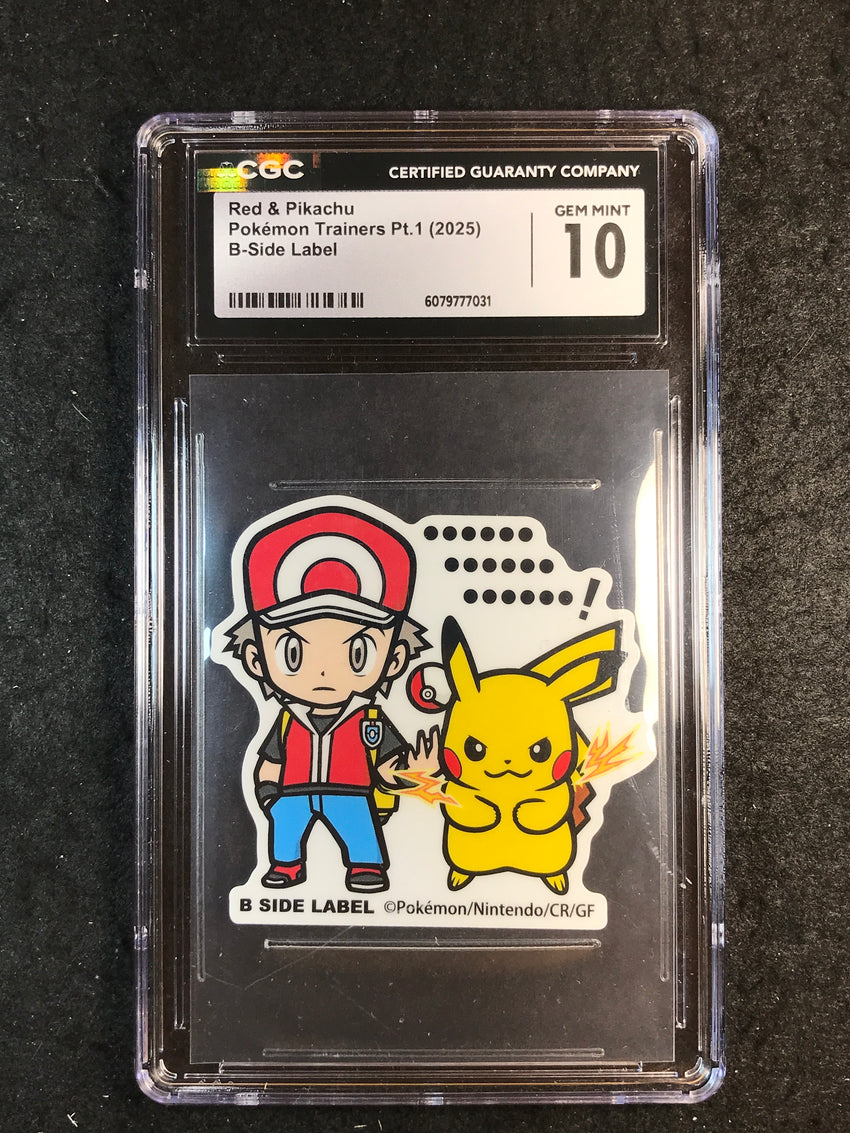 CGC 10 Red & Pikachu - Pokemon Trainers Pt.1 (2025) - B-Side Label 031