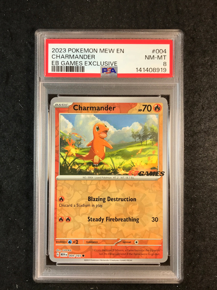 PSA 8 Charmander - 004/165 - EB Games Exclusive 151 919