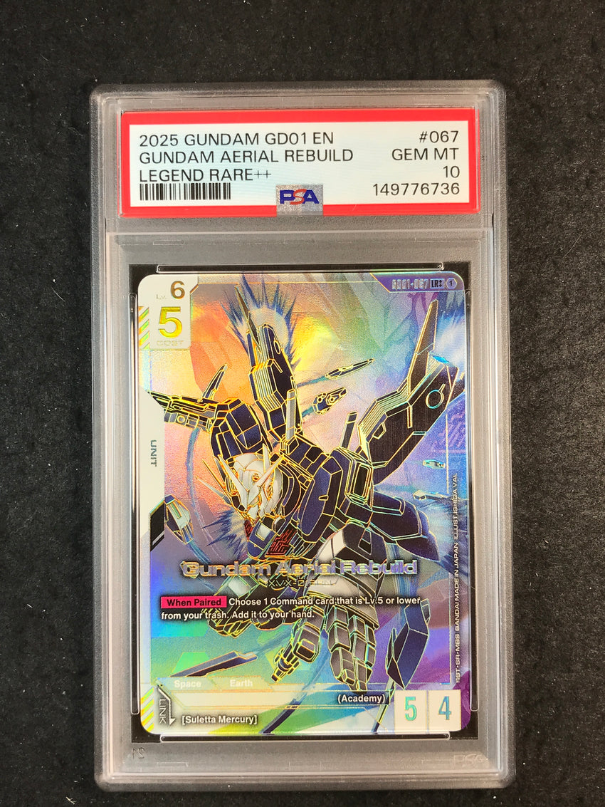 PSA 10 Gundam Aerial Rebuild - GD01-067 - Legend Rare ++ GD01 736