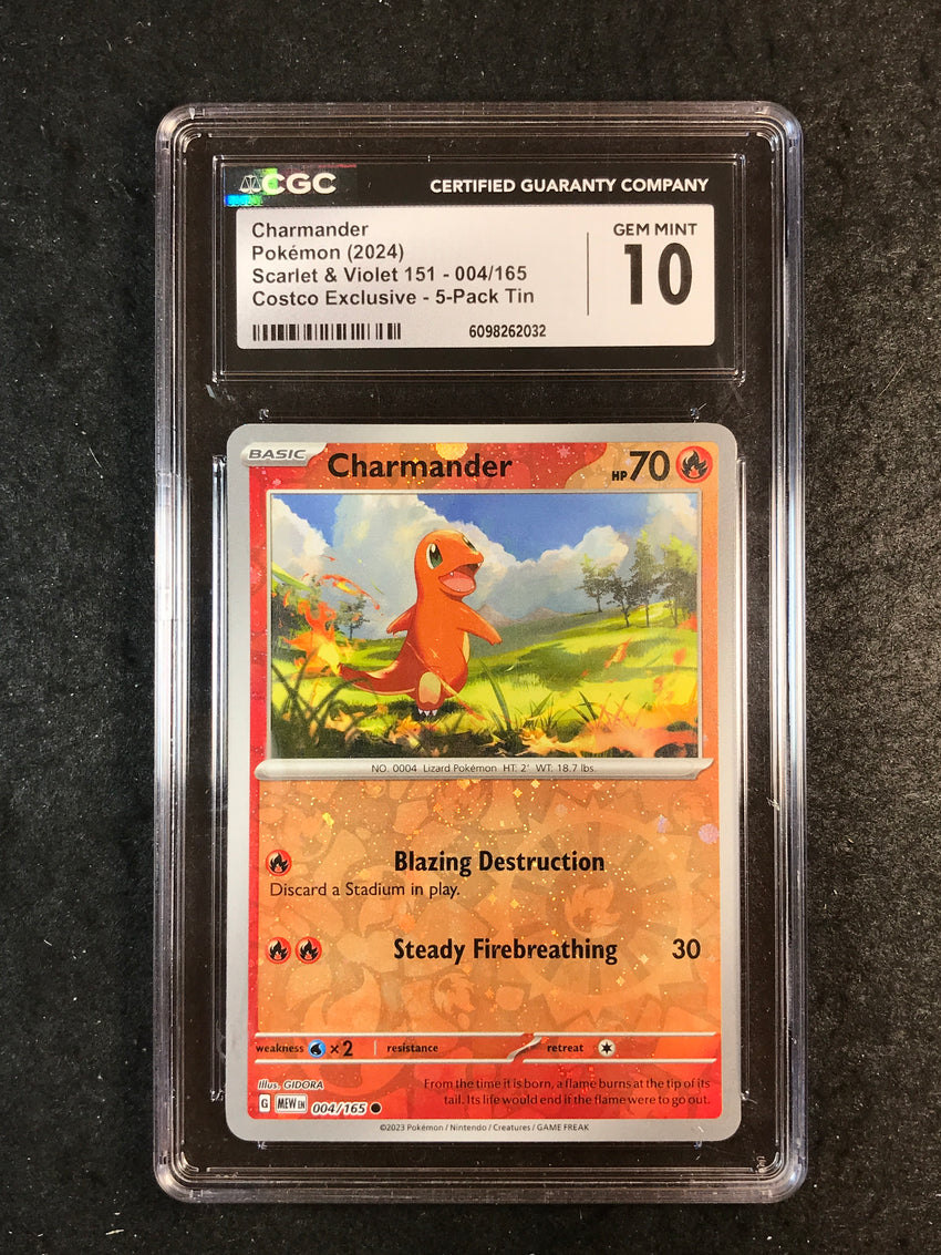 CGC 10 Charmander - 004/165 - Costco Exclusive 151 032