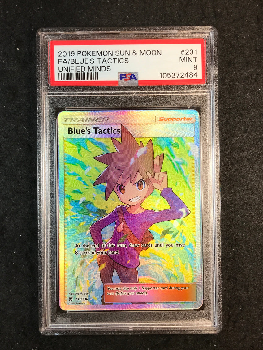 PSA 9 Blue's Tactics - 231/236 - Full Art Unified Minds 484