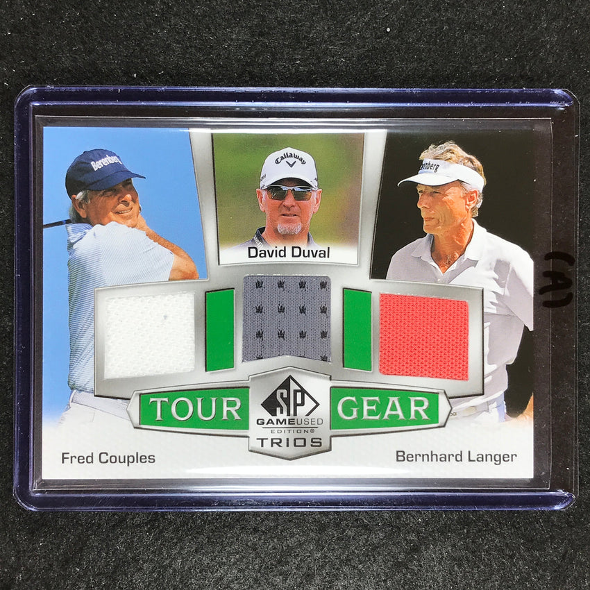 2024 SP Game Used Golf COUPLES DUVAL LANGER Tour Gear Trios Relic #CDL (A)