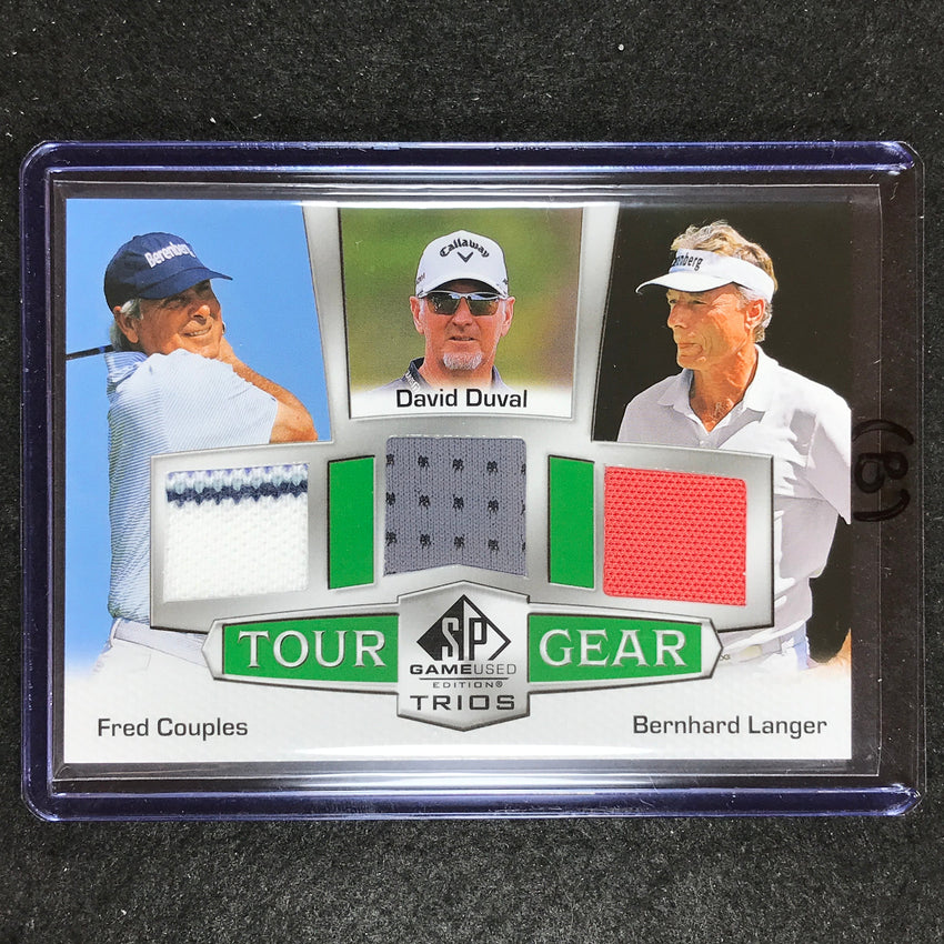 2024 SP Game Used Golf COUPLES DUVAL LANGER Tour Gear Trios Relic #CDL (B)