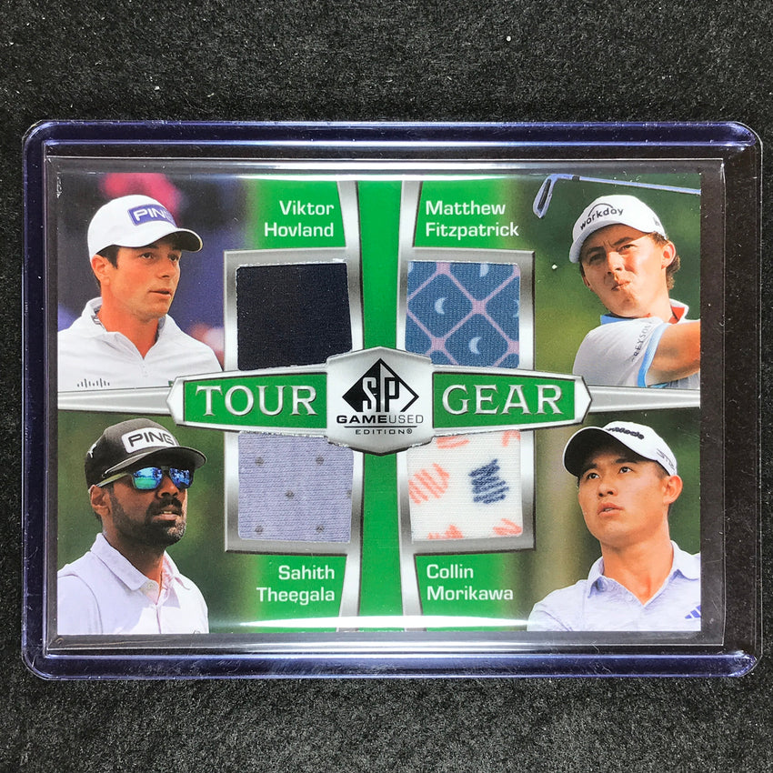2024 SP Game Used Golf HOVLAND FITZPATRICK THEEGALA MORIKAWA Quads Relic #HMTF