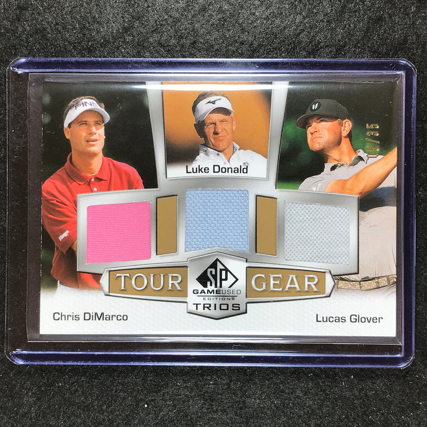 2024 SP Game Used Golf DIMARCO DONALD GLOVER Tour Gear Trios Relic Gold 5/35
