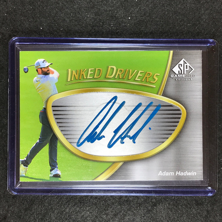 2024 SP Game Used Golf ADAM HADWIN Inked Drivers Relic Auto #AH
