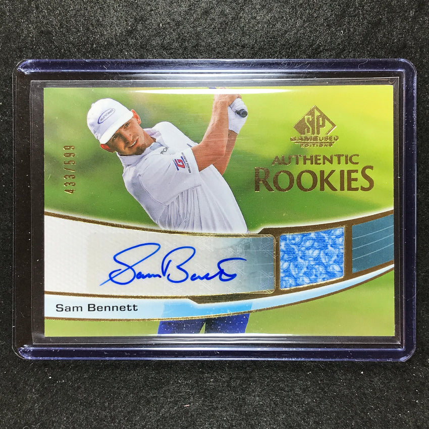 2024 SP Game Used Golf SAM BENNETT Authentic Rookies Auto Shirt Relic 433/599