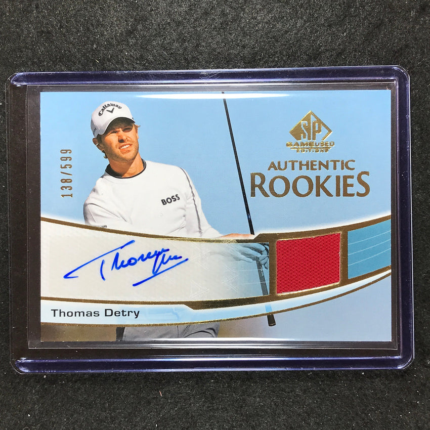 2024 SP Game Used Golf THOMAS DETRY Authentic Rookies Auto Shirt Relic 138/599