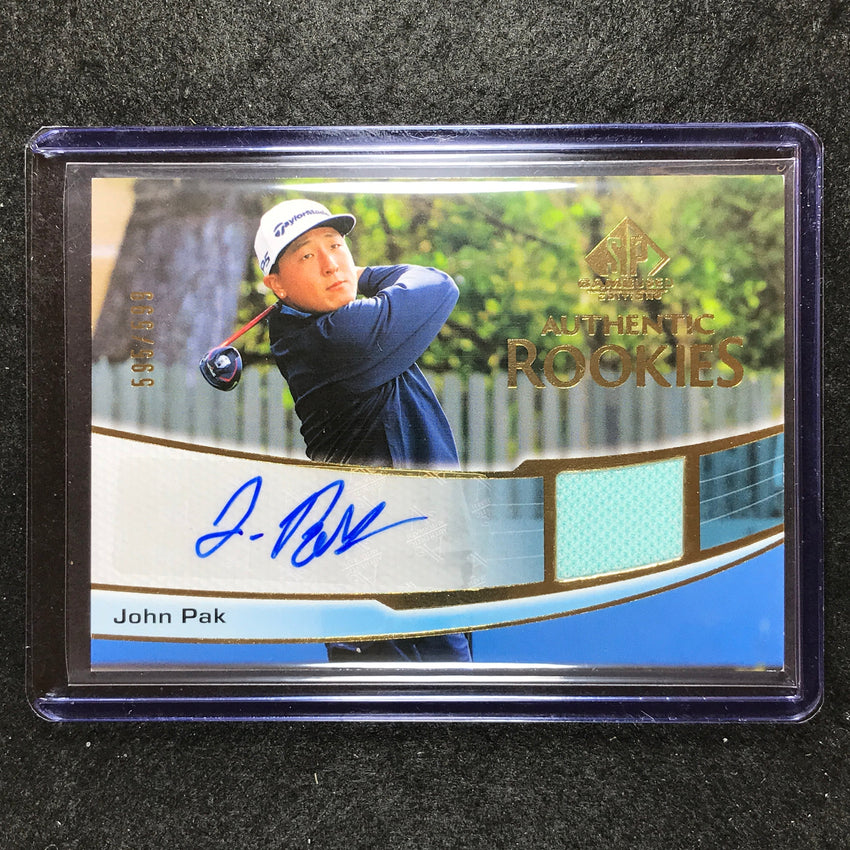 2024 SP Game Used Golf JOHN PAK Authentic Rookies Auto Shirt Relic 595/599