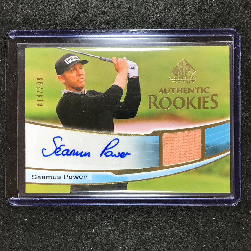 2024 SP Game Used Golf SEAMUS POWER Authentic Rookies Auto Shirt Relic 14/399