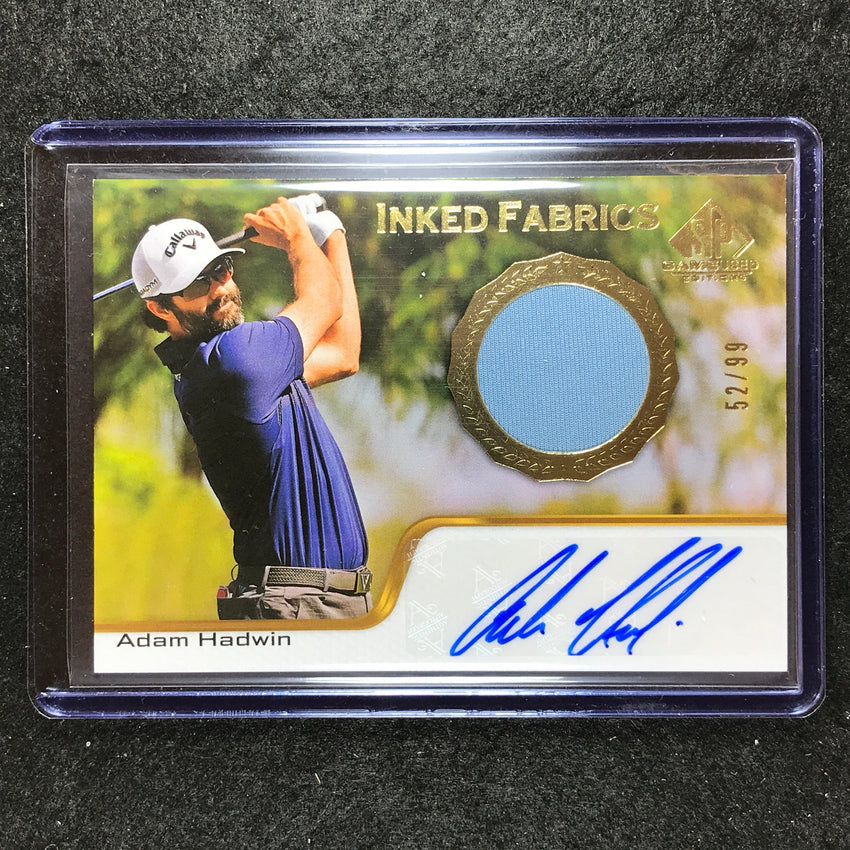 2024 SP Game Used Golf ADAM HADWIN Inked Fabrics Relic Auto 52/99