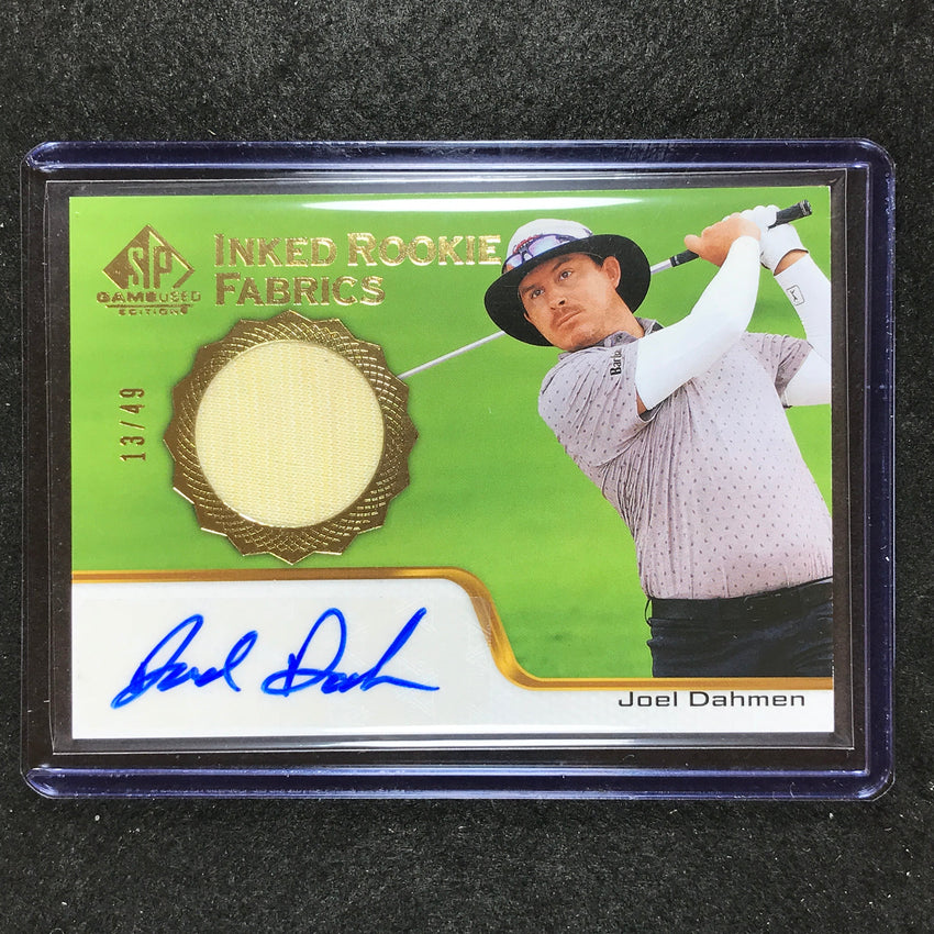 2024 SP Game Used Golf JOEL DAHMEN Inked Rookie Fabrics Relic Auto 13/49