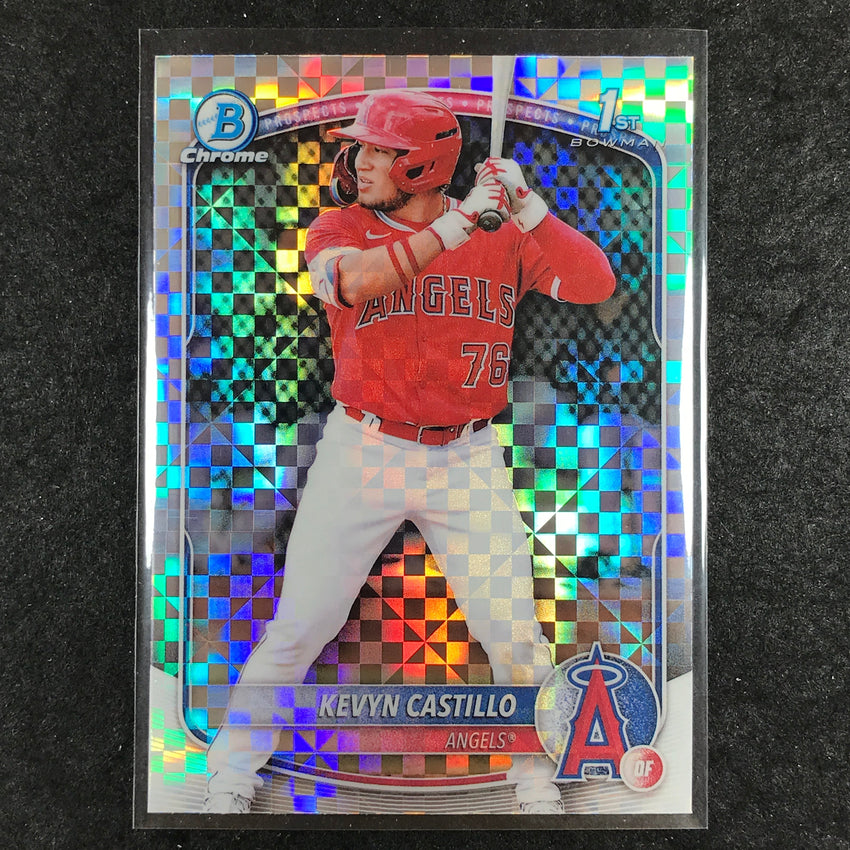 2025 Bowman Baseball KEVYN CASTILLO Chrome Prospect 1st Bowman X-Fractor #82