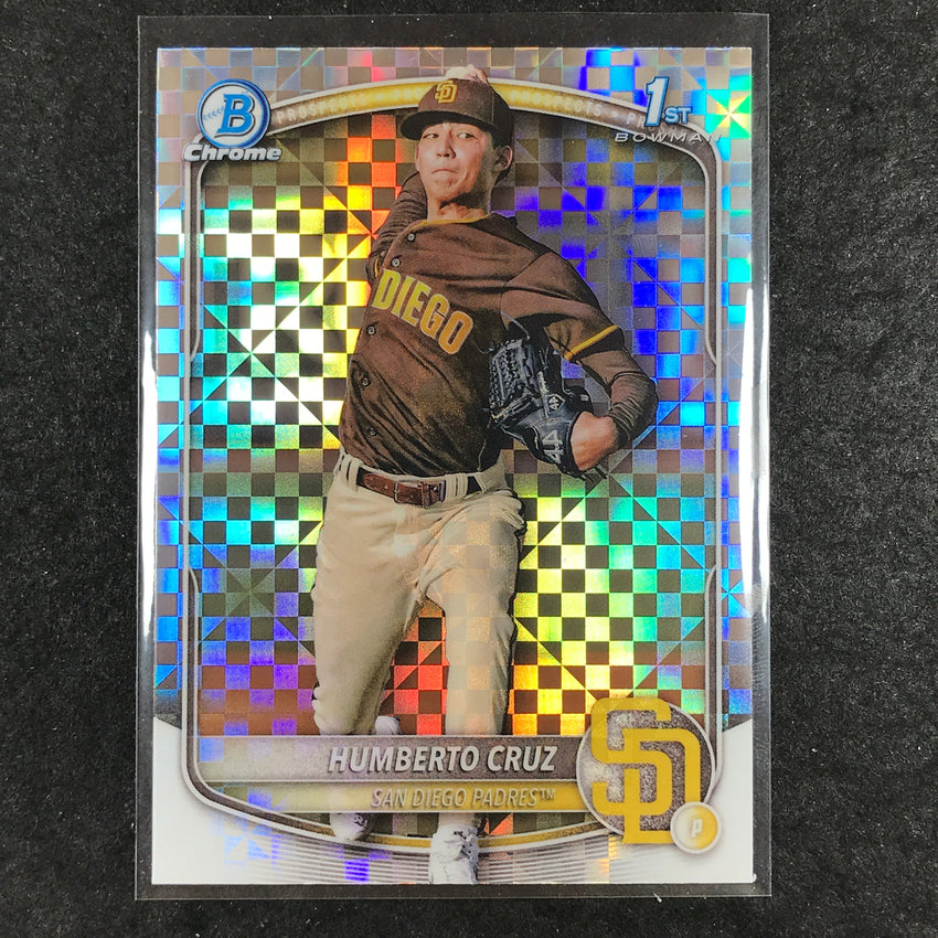 2025 Bowman Baseball HUMBERTO CRUZ Chrome Prospect 1st Bowman X-Fractor #96