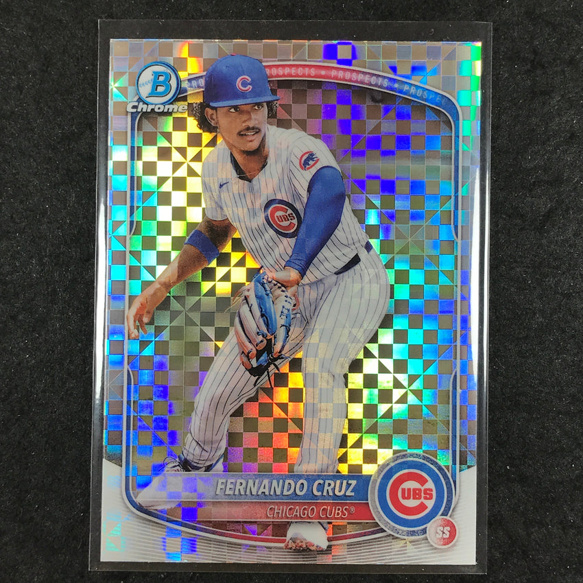 2025 Bowman Baseball FERNANDO CRUZ Chrome Prospect X-Fractor #110