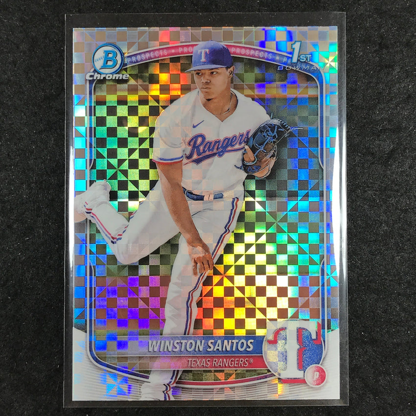 2025 Bowman Baseball WINSTON SANTOS Chrome Prospect 1st Bowman X-Fractor #121