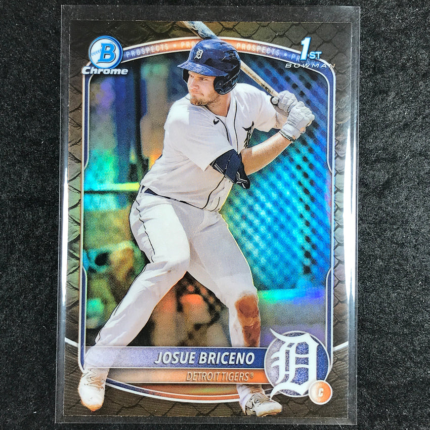 2025 Bowman Baseball JOSUE BRICENO Chrome Prospect 1st Bowman Reptilian #13