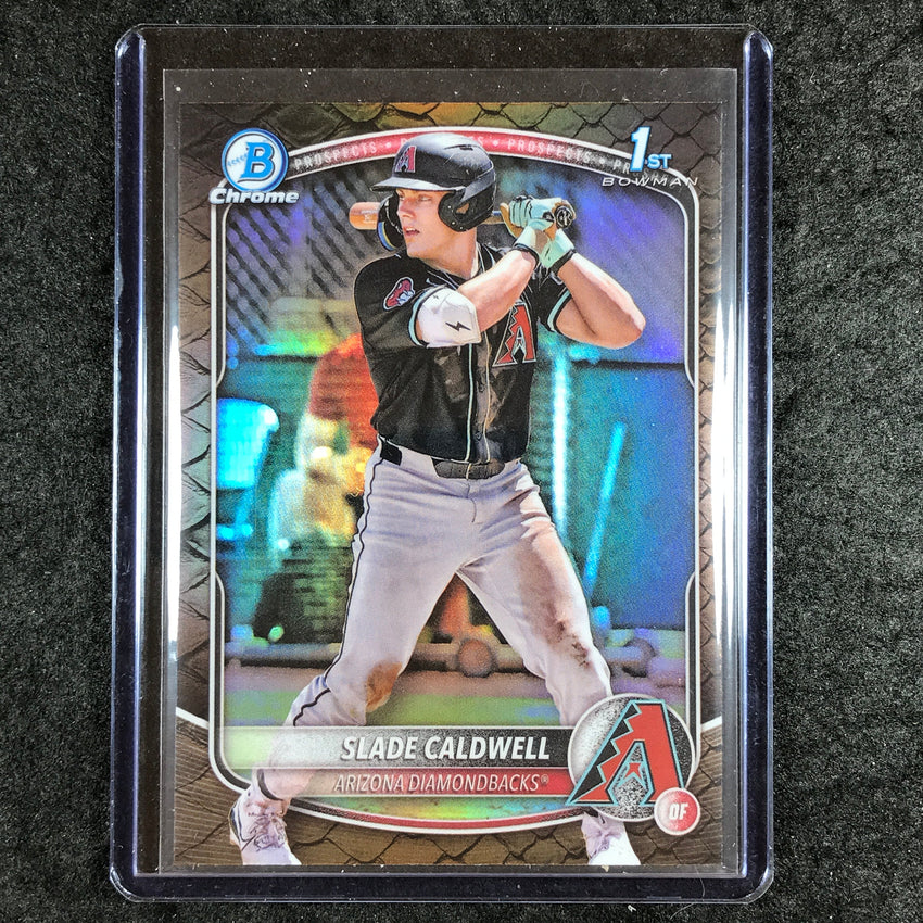 2025 Bowman Baseball SLADE CALDWELL Chrome Prospect 1st Bowman Reptilian #21