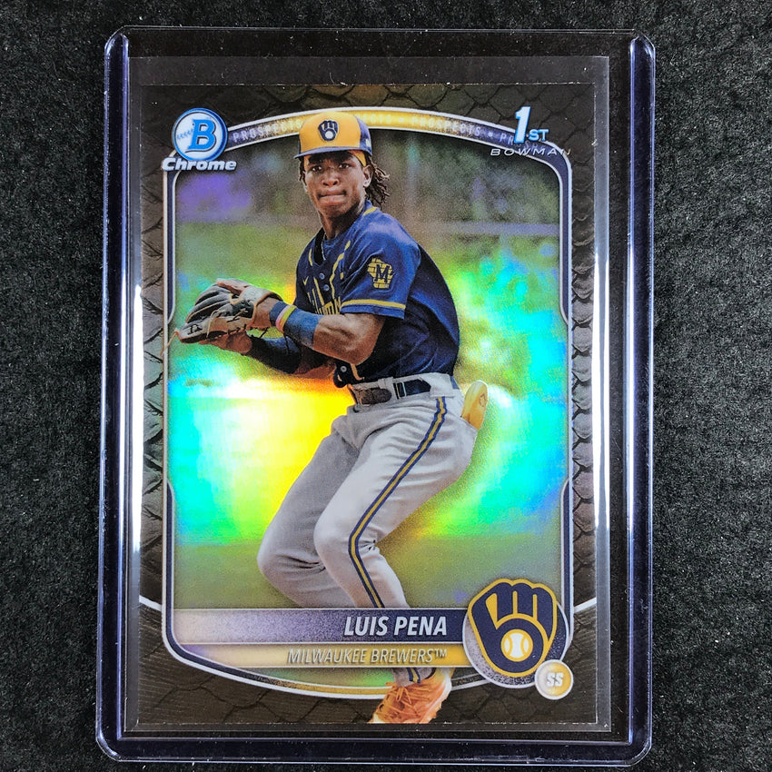 2025 Bowman Baseball LUIS PENA Chrome Prospect 1st Bowman Reptilian #38