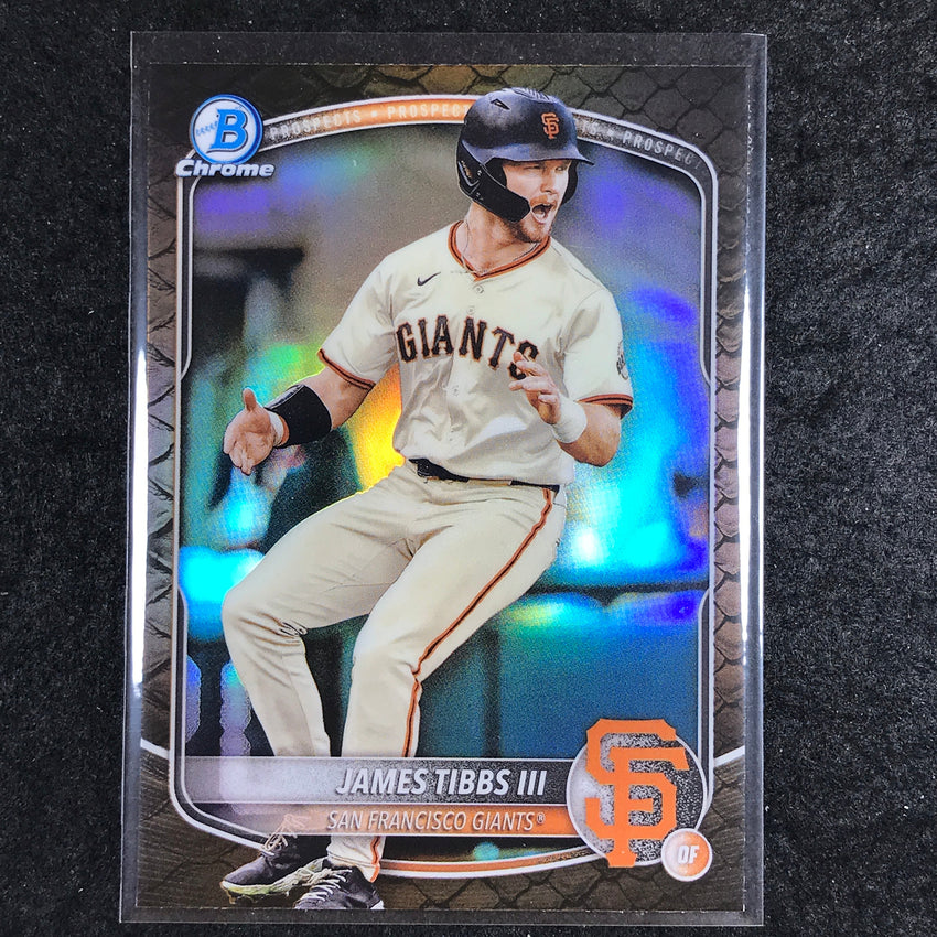 2025 Bowman Baseball JAMES TIBBS III Chrome Prospect Reptilian #39