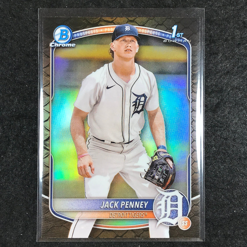 2025 Bowman Baseball JACK PENNEY Chrome Prospect 1st Bowman Reptilian #60