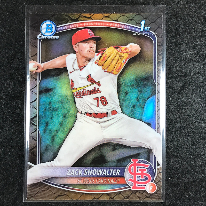 2025 Bowman Baseball ZACK SHOWALTER Chrome Prospect 1st Bowman Reptilian #74