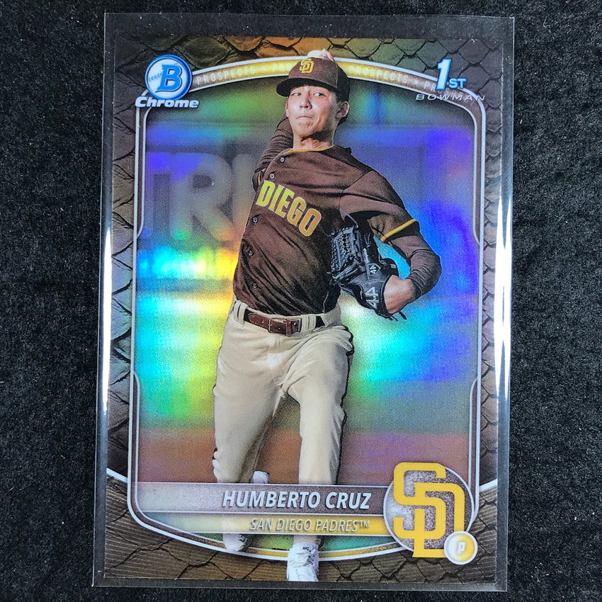 2025 Bowman Baseball HUMBERTO CRUZ Chrome Prospect 1st Bowman Reptilian #96