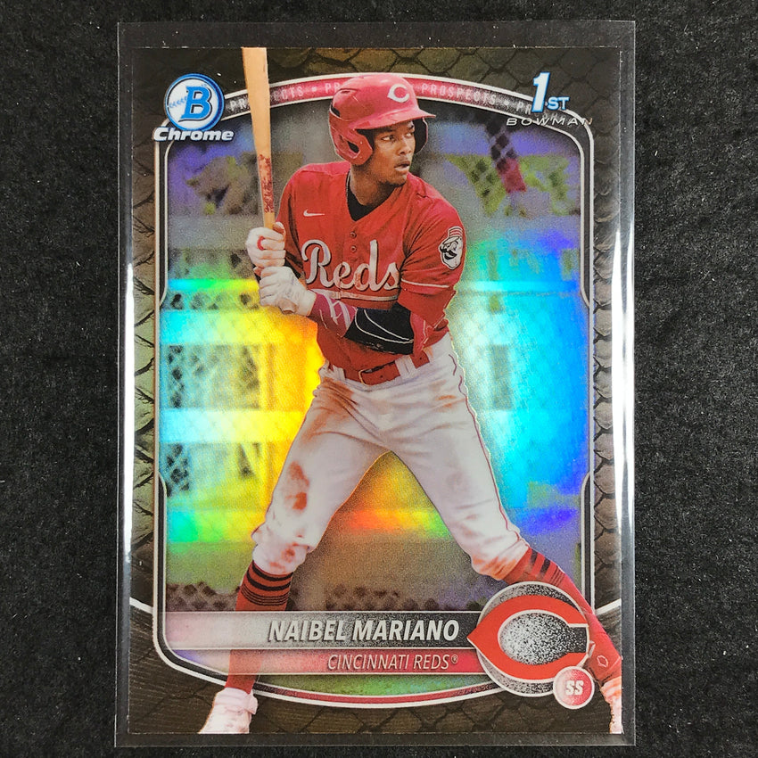 2025 Bowman Baseball NAIBEL MARIANO Chrome Prospect 1st Bowman Reptilian #99