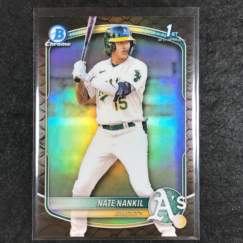 2025 Bowman Baseball NATE NANKIL Chrome Prospect 1st Bowman Reptilian #102