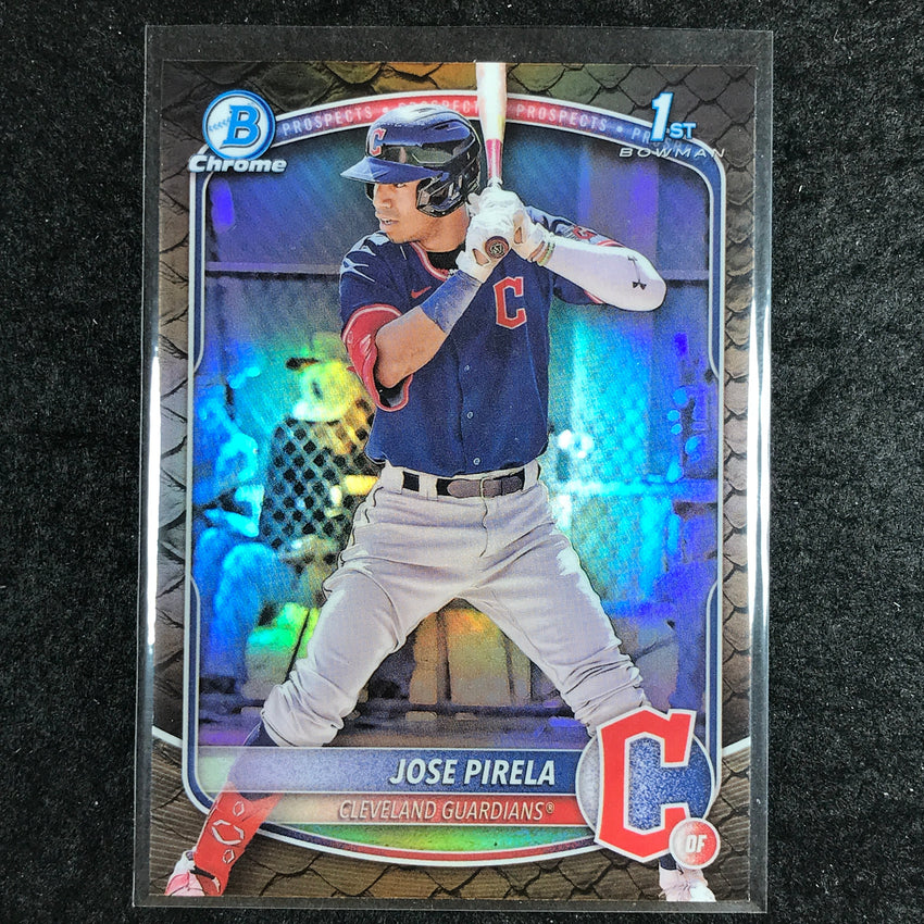 2025 Bowman Baseball JOSE PIRELA Chrome Prospect 1st Bowman Reptilian #111