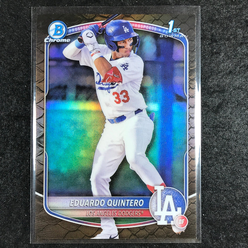 2025 Bowman Baseball EDUARDO QUINTERO Chrome Prospect 1st Bowman Reptilian #115
