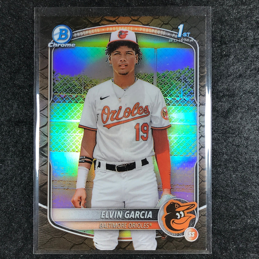 2025 Bowman Baseball ELVIN GARCIA Chrome Prospect 1st Bowman Reptilian #124