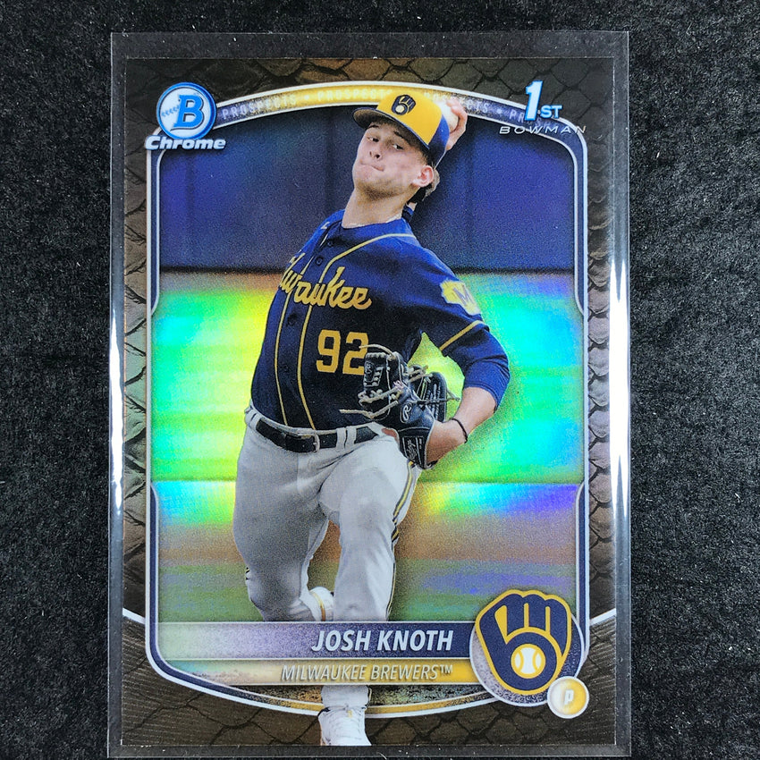 2025 Bowman Baseball JOSH KNOTH Chrome Prospect 1st Bowman Reptilian #136