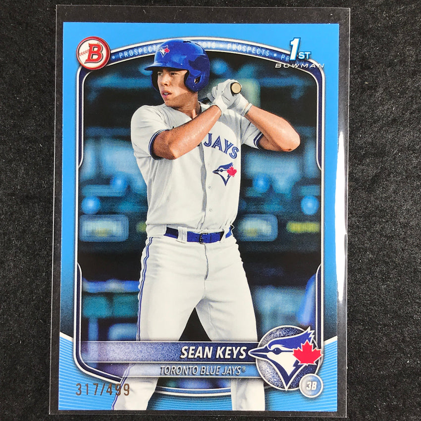 2025 Bowman Baseball SEAN KEYS Base Prospect 1st Bowman Sky Blue 317/499 #89
