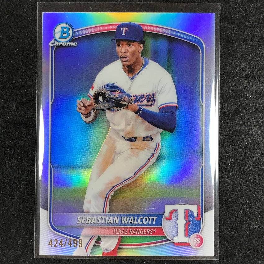 2025 Bowman Baseball SEBASTIAN WALCOTT Chrome Prospect Refractor 424/499 #133