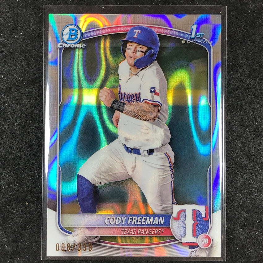 2025 Bowman Baseball CODY FREEMAN Chrome Prospect 1st Bowman Lava 8/399 #112