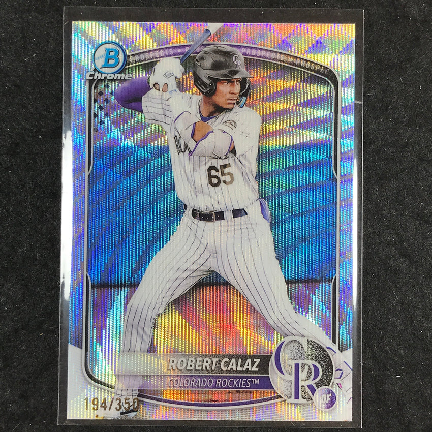 2025 Bowman Baseball ROBERT CALAZ Chrome Prospect Wave 194/350 #40
