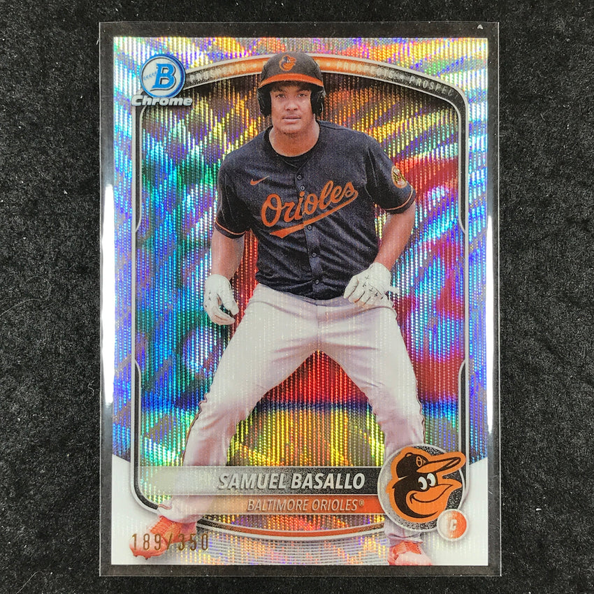2025 Bowman Baseball SAMUEL BASALLO Chrome Prospect Wave 189/350 #109