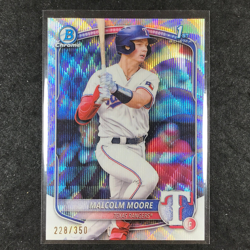 2025 Bowman Baseball MALCOLM MOORE Chrome Prospect 1st Bowman Wave 228/350 #129