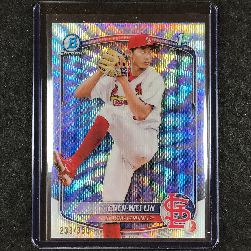 2025 Bowman Baseball CHEN-WEI LIN Chrome Prospect 1st Bowman Wave 233/350 #141