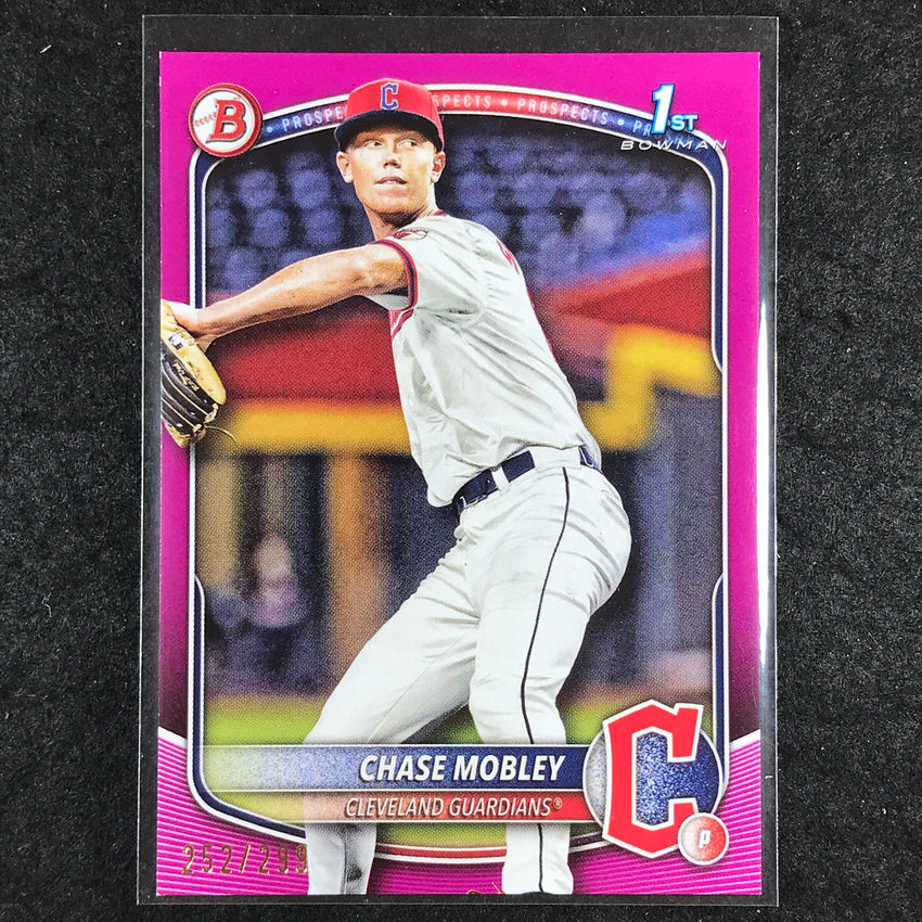 2025 Bowman Baseball CHASE MOBLEY Base Prospect 1st Bowman Fuchsia 252/299 #56