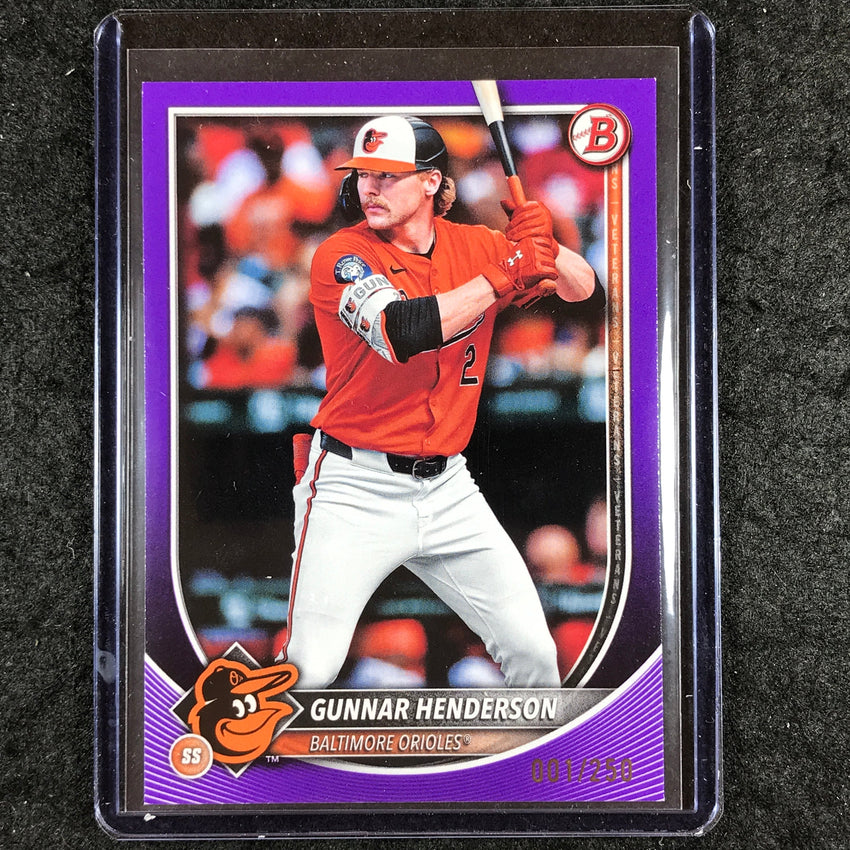 2025 Bowman Baseball GUNNAR HENDERSON Base Purple 1/250 #2