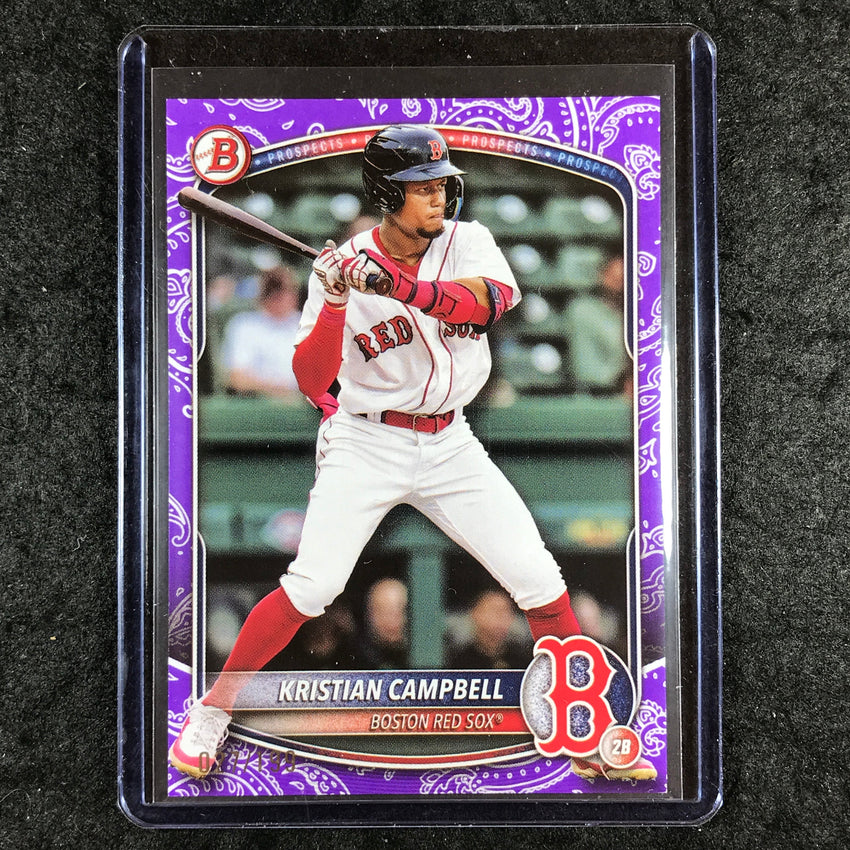 2025 Bowman Baseball KRISTIAN CAMPBELL Base Prospect Purple Pattern 27/199 #42