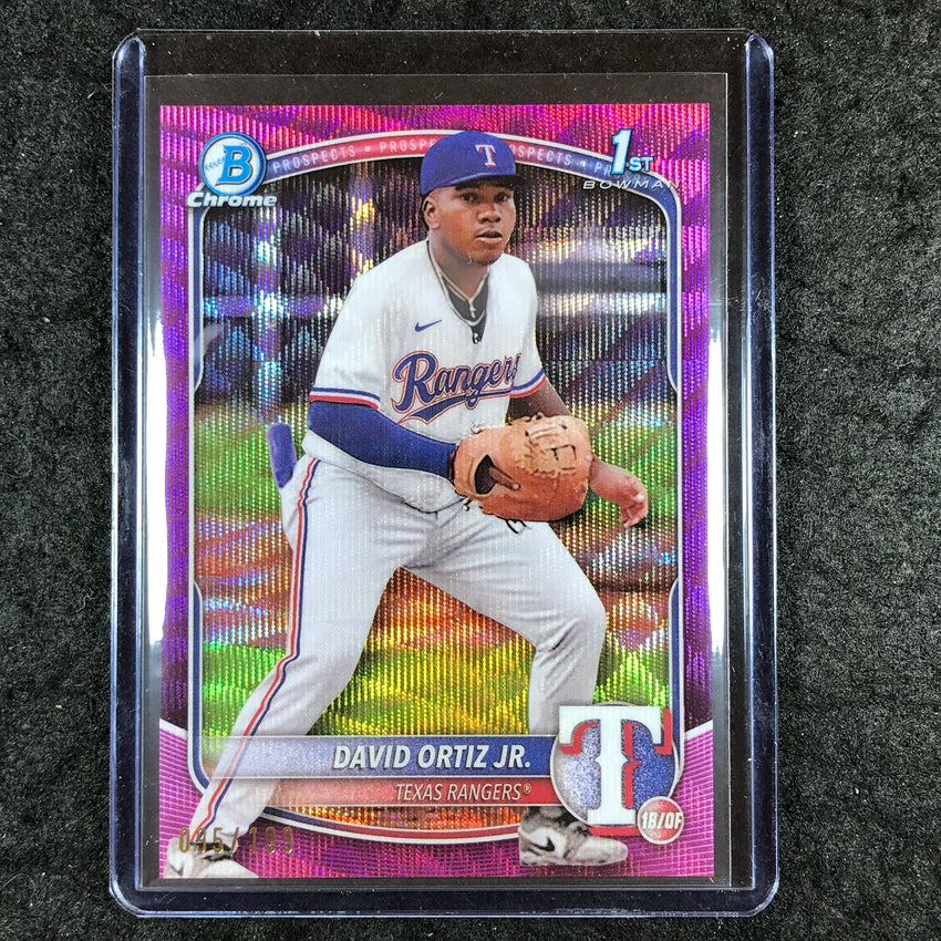 2025 Bowman Baseball DAVID ORTIZ JR. Chrome Prospect Fuchsia Wave 95/199 #29
