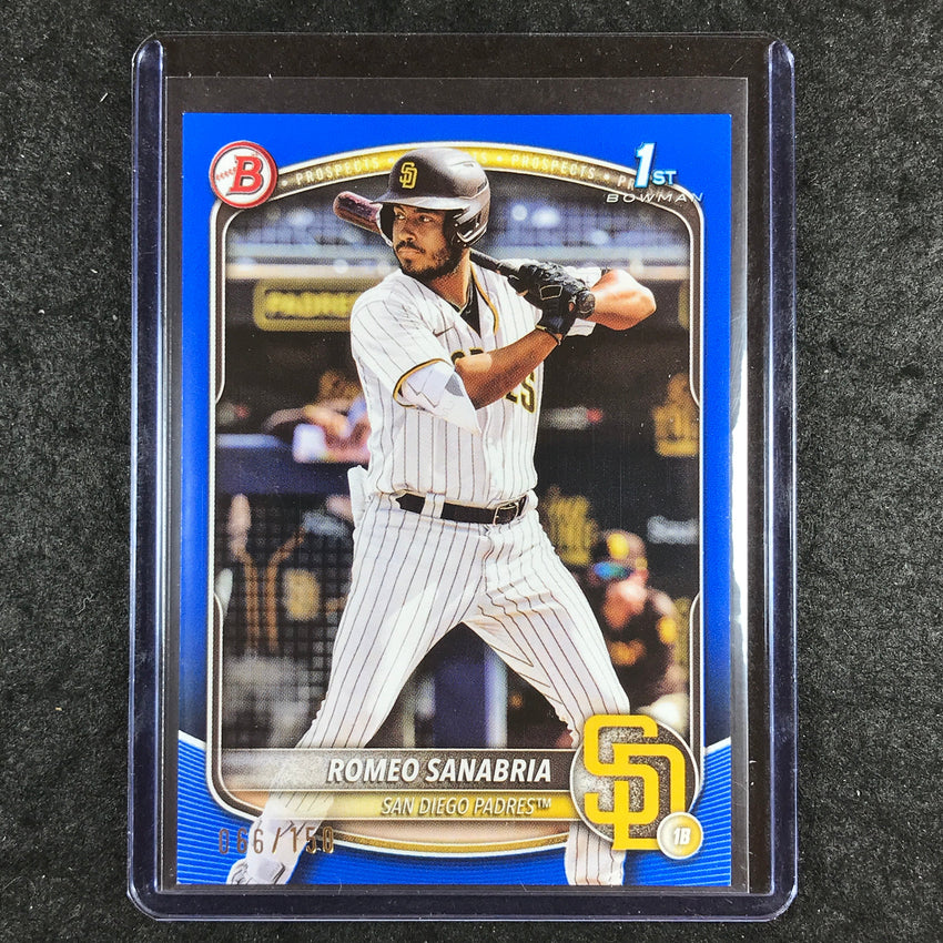2025 Bowman Baseball ROMEO SANABRIA Base Prospect 1st Bowman Blue 66/150 #3
