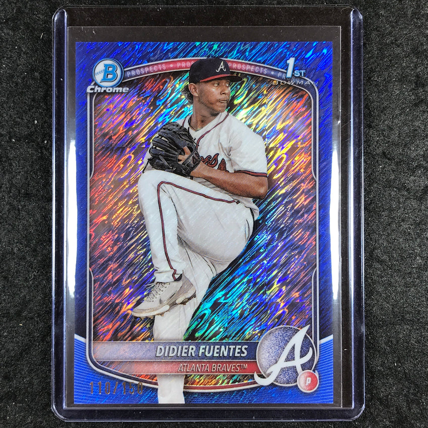 2025 Bowman Baseball DIDIER FUENTES Chrome Prospect Blue Shimmer 110/150 #87