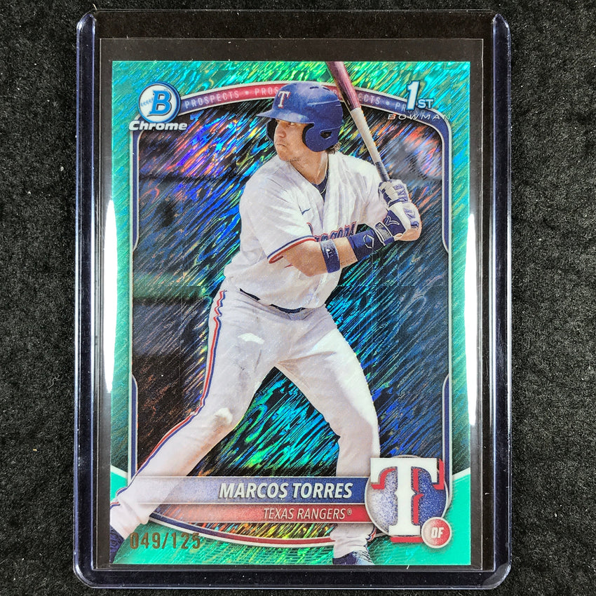 2025 Bowman Baseball MARCOS TORRES Chrome Prospect 1st Bowman Aqua 49/125 #94